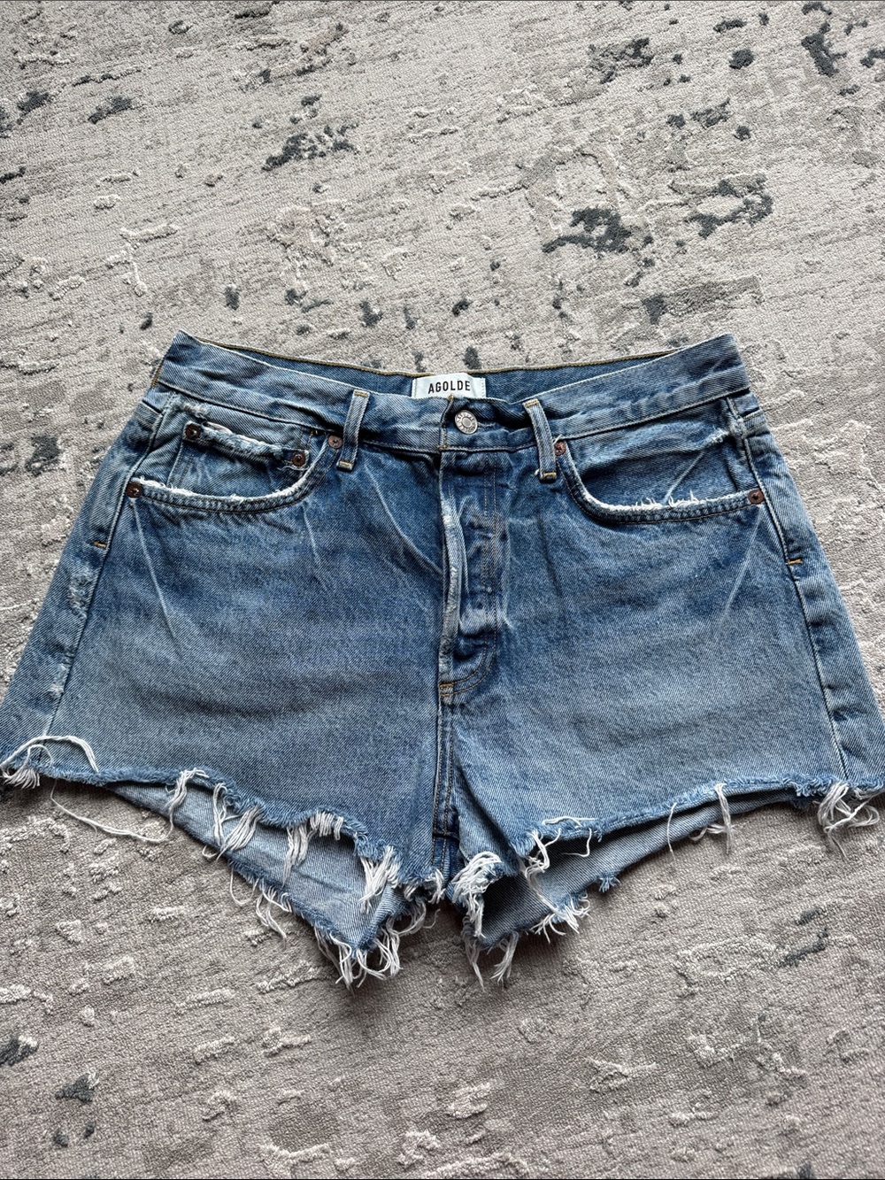 AGOLDE Parker denim shorts